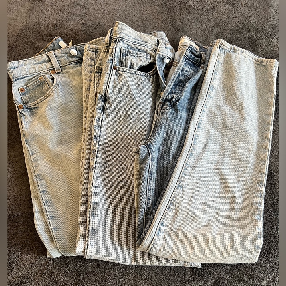 Lot of 3 100% Cotton Jeans